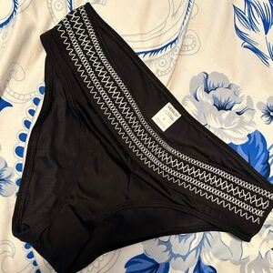 VENUS Black Bikini Bottom with White Accents Sz 8 EUC!